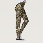 Zwart & Goud Barok Luxe Leggings (Rechts)