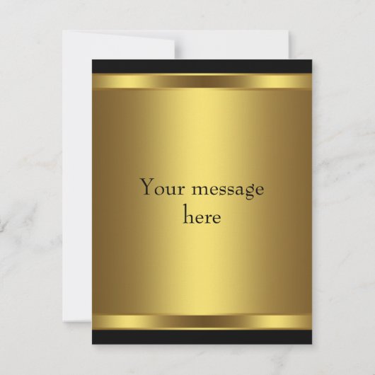 Zwart Goud Bedankt Card (Achterkant)