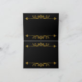 Zwart & Goud Bedankt Welkomstkaart (Binnen)