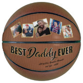 Zwart & Goud “Beste Papa Ooit” Basketbal Cadeau (Voorkant)