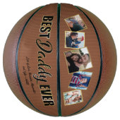 Zwart & Goud “Beste Papa Ooit” Basketbal Cadeau (Verticaal)