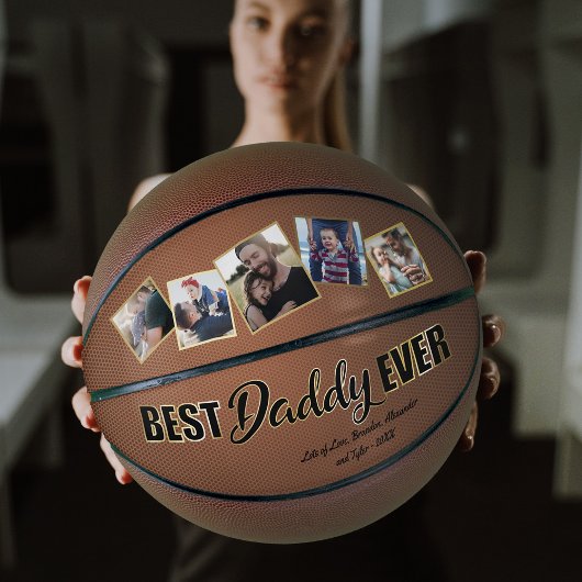 Zwart & Goud “Beste Papa Ooit” Basketbal Cadeau