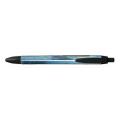 Zwart goud blauw ijs professionele promotionele lo zwarte inkt pen (Achterkant)