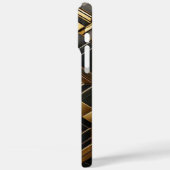 Zwart goud bling retro Case-Mate iPhone case (Achterkant / Links)