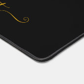 Zwart goud bloem marmer bureaumat (Hoek)