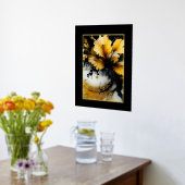 Zwart goud bloem marmer folie afdrukken (Laag (Keuken))