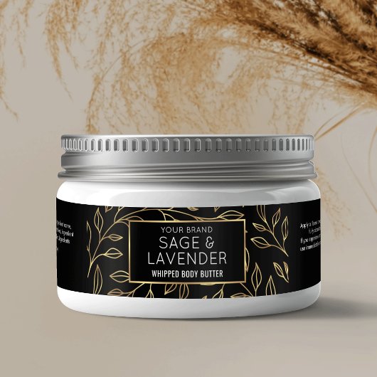 Zwart & Goud Bloemen 4 OZ Huidverzorging Cosmetisc