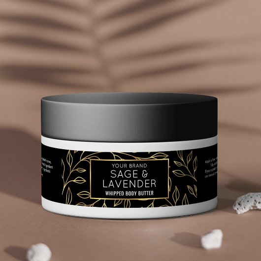 Zwart & Goud Bloemen 4 OZ Huidverzorging Cosmetisc