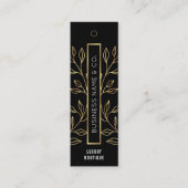 Zwart & Goud Bloemen Boutique Kleding Prijs Label (Voorkant)