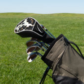 Zwart & Goud Bloemen Greige Elegant Dark Moody Golfheadcover (Insitu)