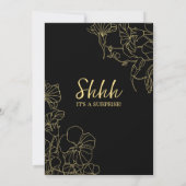 Zwart Goud Bloemen Verrassing 50e Jubileum Kaart (Achterkant)