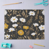Zwart Goud Boho Wildflower Garden Tissuepapier (Craft)