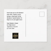 Zwart Goud Bokeh Glitter Coupon Korting Briefkaart (Achterkant)