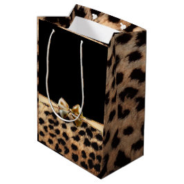 Zwart & Goud Boog Luipaard Jachtluipaard Dierenpri Medium Cadeauzakje
