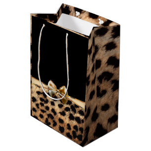Zwart & Goud Boog Luipaard Jachtluipaard Dierenpri Medium Cadeauzakje