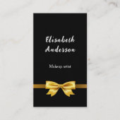 Zwart goud boog Qr code social media premium Visitekaartje (Voorkant)