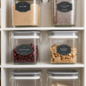 Zwart Goud Border Pantry Organisatie Badge Labels