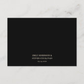 Zwart & Goud Botanische Trouwdetails met QR Informatiekaartje (Achterkant)