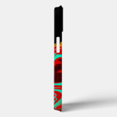 Zwart, goud, Bourgogne, marmerkunst Case-Mate iPhone Case (Achterkant / Rechts)