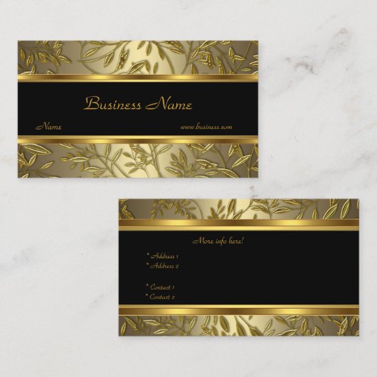 Zwart Goud Brons Elegant Visitekaartje (Voorkant / Achterkant)