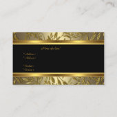 Zwart Goud Brons Elegant Visitekaartje (Achterkant)