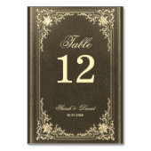 Zwart Goud Bruiloft Elegant Script Kaart (Voorkant)