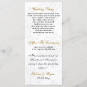 zwart goud bruiloft programma programmakaart (Achterkant)