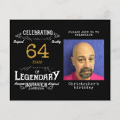 Zwart Goud Budget Alle Leeftijd Verjaardag Uitnodi Flyer (Voorkant)