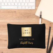 Zwart goud Business logo naam handtekening Etui