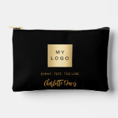 Zwart goud Business logo naam handtekening Etui (Voorkant)