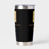 Zwart goud business logo naam handtekening foto geïsoleerde drinkbeker (Links)