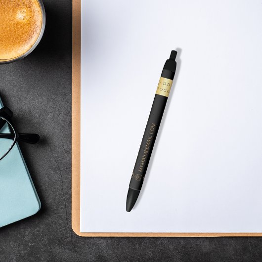 Zwart goud Business logo naam telefoon mail websit Zwarte Inkt Pen