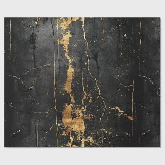 Zwart Goud  Cadeaupapier (Vlak)