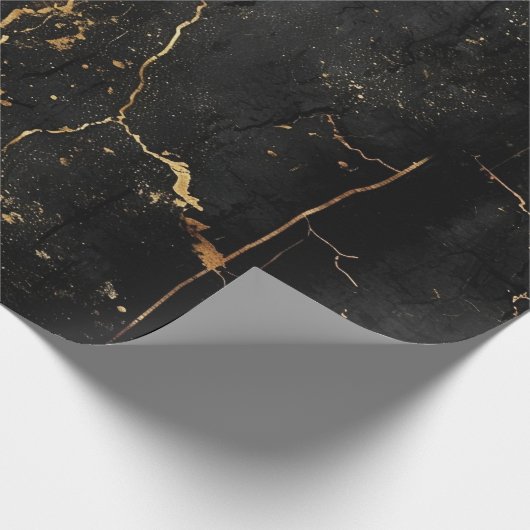 Zwart Goud  Cadeaupapier (Hoek)