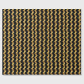 Zwart Goud Cadeaupapier (Vlak)