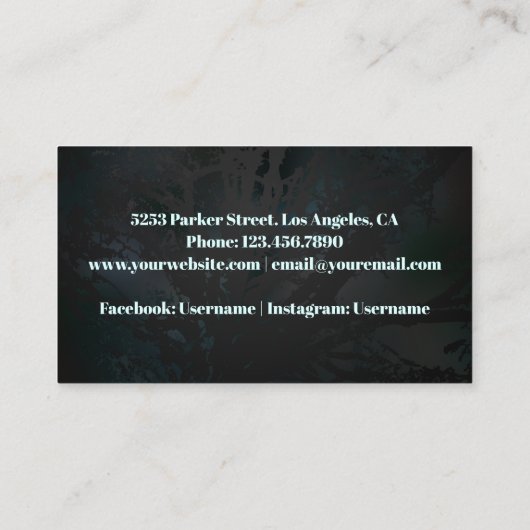 Zwart Goud Caduceus Symbool Medisch Visitekaartje (Achterkant)