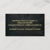 Zwart Goud Caduceus Symbool Medisch Visitekaartje (Achterkant)