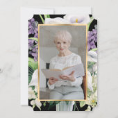 Zwart Goud Calla Lilies Foto Viering van het Leven Kaart (Achterkant)