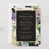 Zwart Goud Calla Lilies Foto Viering van het Leven Kaart (Voorkant)