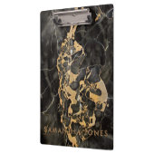 Zwart Goud Carrara Marmer Classic Modern Klembord (Links)