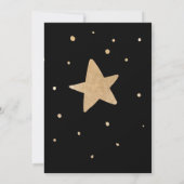 Zwart & Goud Celestial Baby shower Kaart (Achterkant)