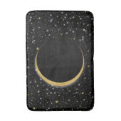 Zwart & Goud Celestial Maan Magische Maansterren Badmat (Voorkant Verticaal)