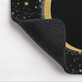 Zwart & Goud Celestial Maan Magische Maansterren Muismat (Hoek)