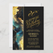 Zwart Goud Celestial Surprise 80ste Verjaardagsfee Kaart (Voorkant)