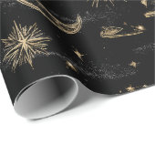 Zwart goud celinaatpapier cadeaupapier (Rol Hoek)