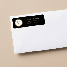Zwart & Goud Centrum Zegel Monogram