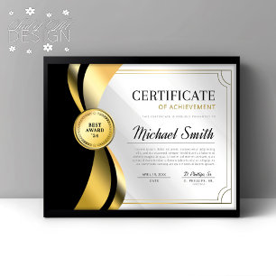 Zwart & Goud Certificaat van Verwezenlijking Award