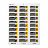 Zwart & Goud Chalkboard Afstuderen Retouradres Etiket (Full Sheet)