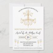 Zwart & Goud, Champagne, Oudejaarsfeest Kaart (Voorkant)