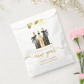 Zwart Goud Champagne Proost Nieuwjaarsfeest Bedankzakje (Gezegeld)